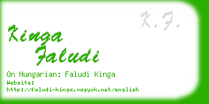 kinga faludi business card